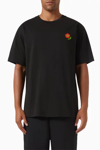 Pop Embroidered T-shirt in Cotton