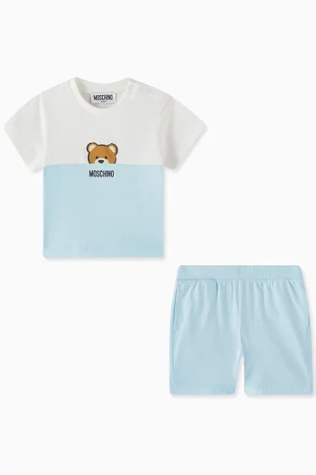 Baby Teddy T-shirt & Shorts Set in Cotton
