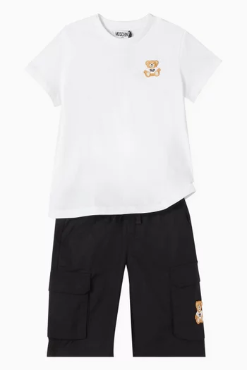 شورت كارغو بشعار الماركة ودب