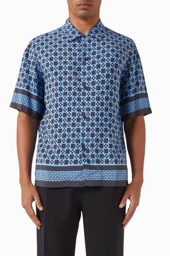 Cross Logo Shirt in Viscose