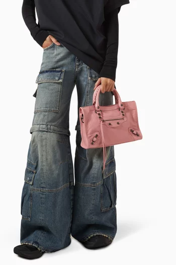 حقية لو سيتي صغيرة جلد ماعز أرينا