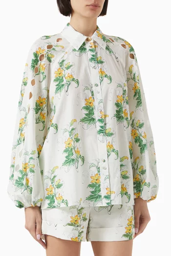 Dawn Printed Blouse in Cotton