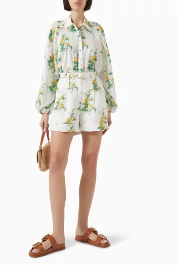 Otta Shorts in Linen-blend