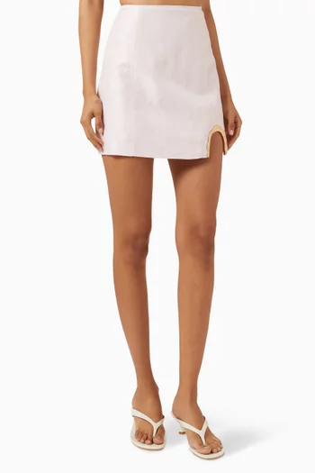 Sabine Mini Skirt in Linen Blend