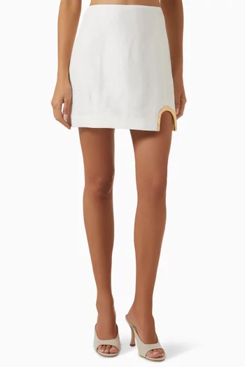 Sabine Mini Skirt in Linen-blend