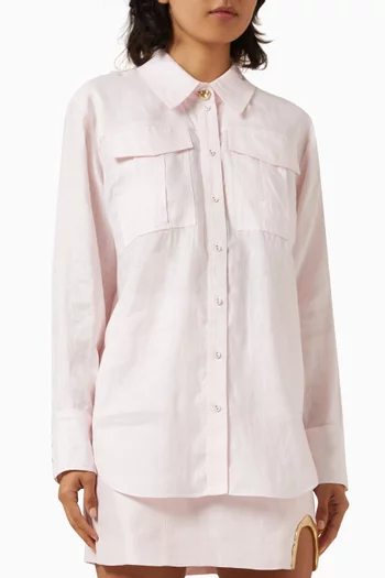 Neoma Pocketed Shirt in Linen