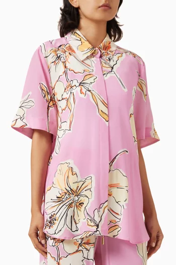Mirella Printed Shirt in Silk