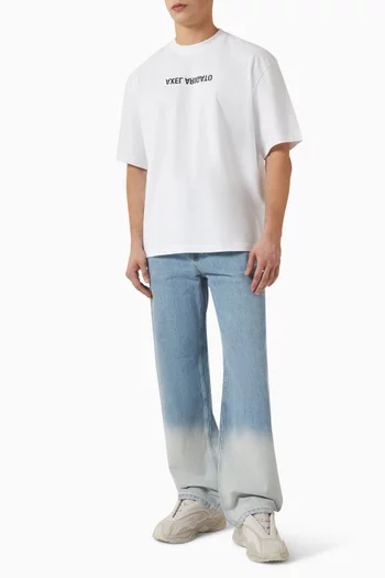 Distort Logo T-shirt in Cotton