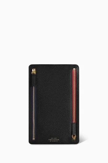 Multi-Zip Case in Panama Leather