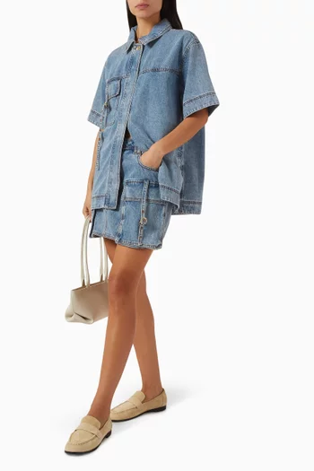 Juno Micro Mini Skirt in Denim