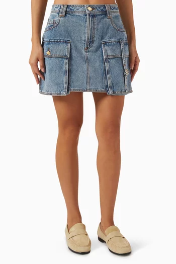 Juno Micro Mini Skirt in Denim