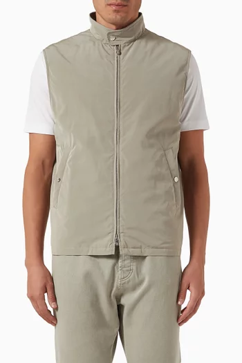Water-resistant Padded Vest in Microfiber