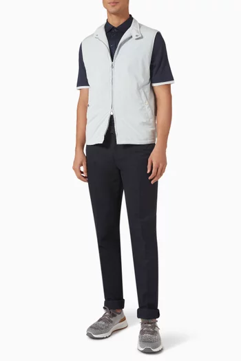 Water-resistant Vest in Microfibre