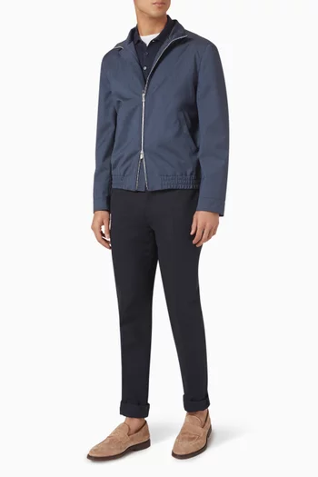 Bomber Jacket in Bonded Virgin Wool