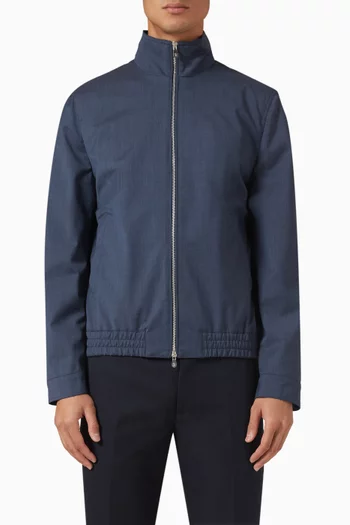 Bomber Jacket in Bonded Virgin Wool