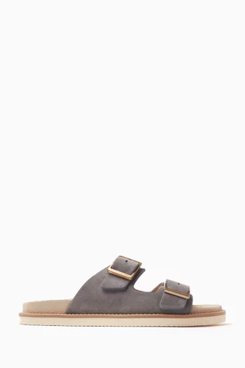 Slide Sandals in Suede