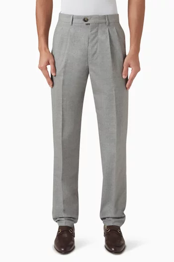 Double-pleat Pants in Virgin Wool