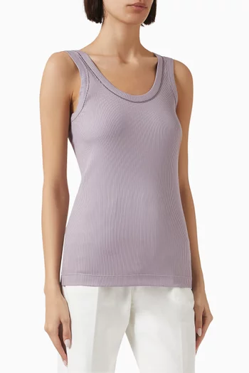 Ribbed Tank Top in Jersey