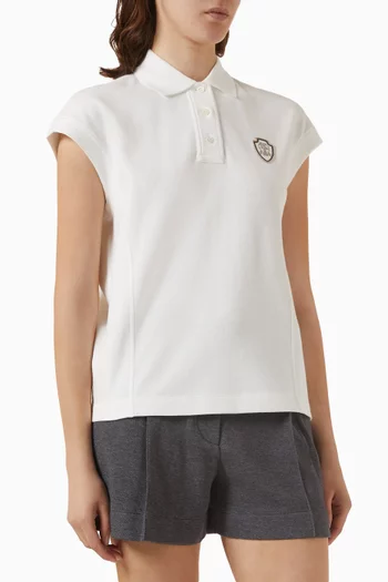 Short-sleeved Polo Shirt in Techno Cotton Piqué