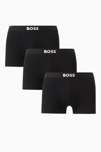 Logo Trunks in Cotton, Set of 3