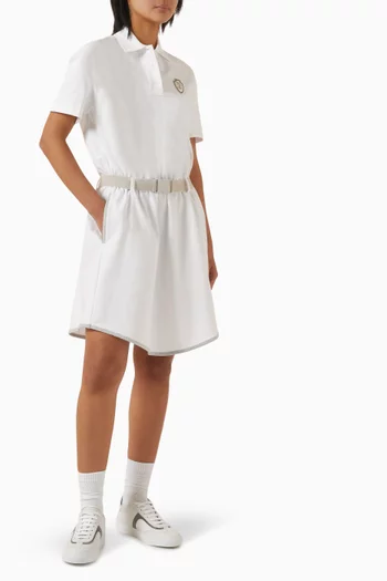 Logo Mini Dress in Cotton Interlock