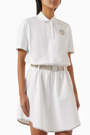 Logo Mini Dress in Cotton Interlock