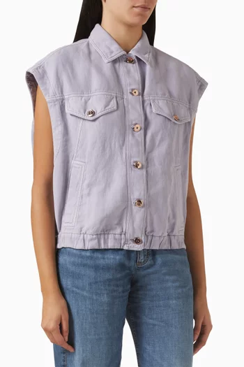 Monili Vest in Cotton Blend