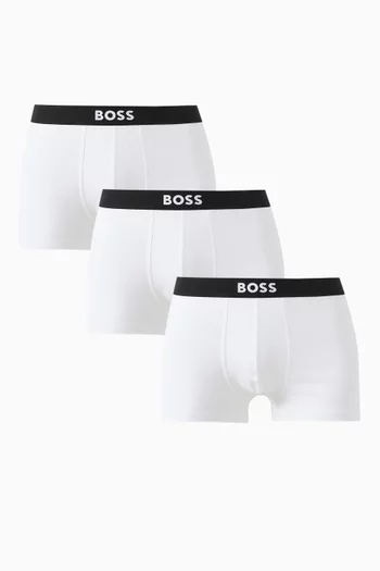 Logo Trunks in Cotton, Set of 3