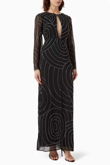 فستان سهرة ميري مطرز بالخرز