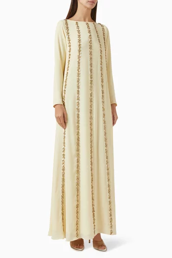 Border Embellished Maxi Dress