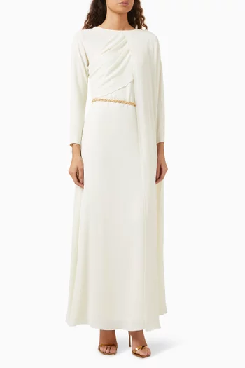 Braided Belt Maxi Dress