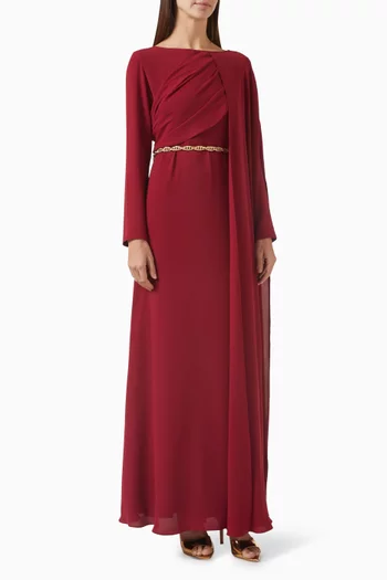 Braided Belt Maxi Dress