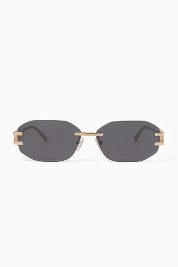 Rectangle Sunglasses in Metal