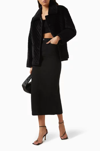 Marley Jacket in Cotton Velvet