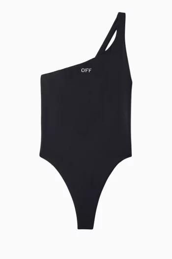 Off-stamp One-shoulder One-piece Swimsuit