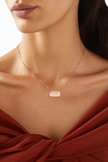 Ayat Al Kursi Diamond Necklace in 18kt Rose Gold