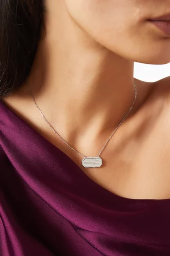 Ayat Al Kursi Diamond Necklace in 18kt White Gold