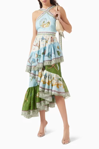 Bath House Midi Dress in Linen