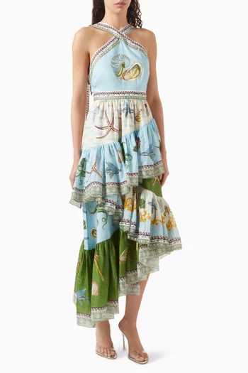 Bath House Midi Dress in Linen