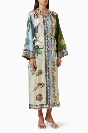 Bath House Midi Shirtdress in Silk