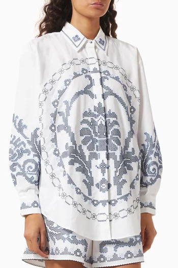 Hazel Embroidered Shirt in Organic Cotton