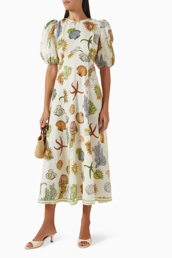 Sea Midi Dress in Linen
