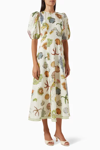 Sea Midi Dress in Linen