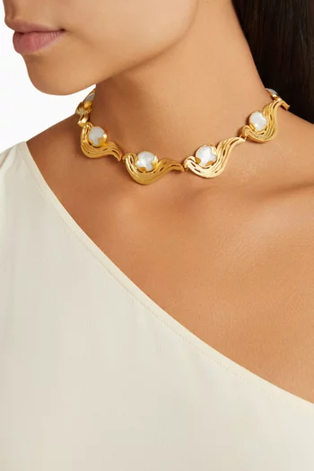 Meteorite Necklace in 18kt Gold-plated Brass