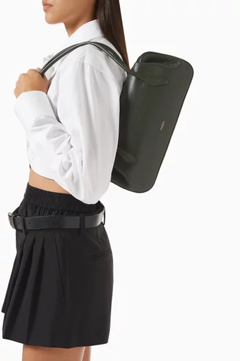 Small Oyster Shoulder Bag in Grained Leather