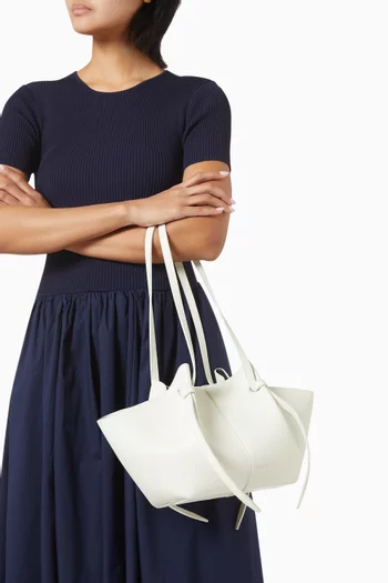 Small Mochi Tote Bag in Grained Leather