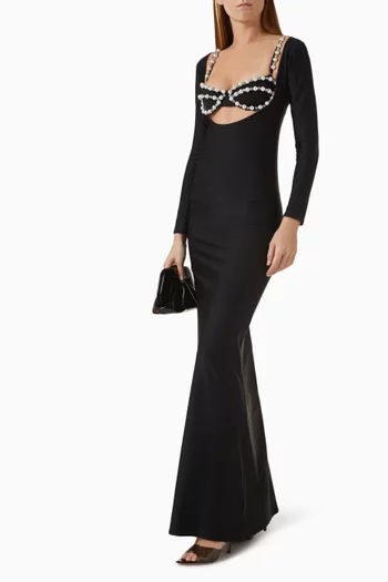 Silvana Low-neck Maxi Dress