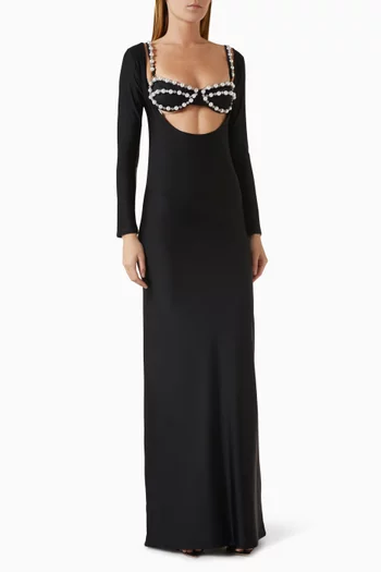 Silvana Low-neck Maxi Dress