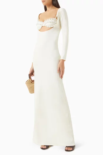 Silvana Low-neck Maxi Dress