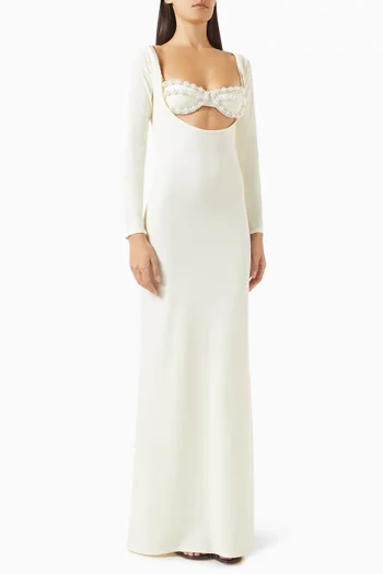 Silvana Low-neck Maxi Dress